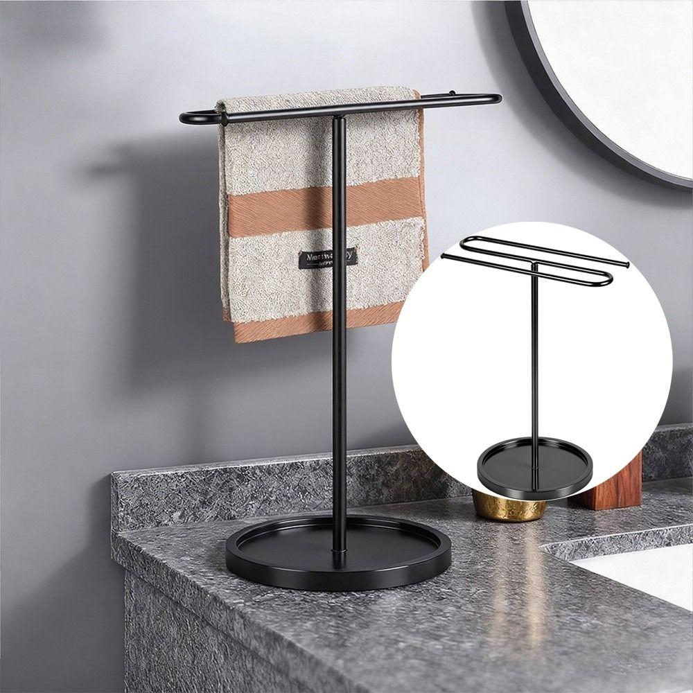 Non-Slip Metal Towel Holder Stable Hand Towel Stand Towels S-Shape Towel Stand Vanity Countertop