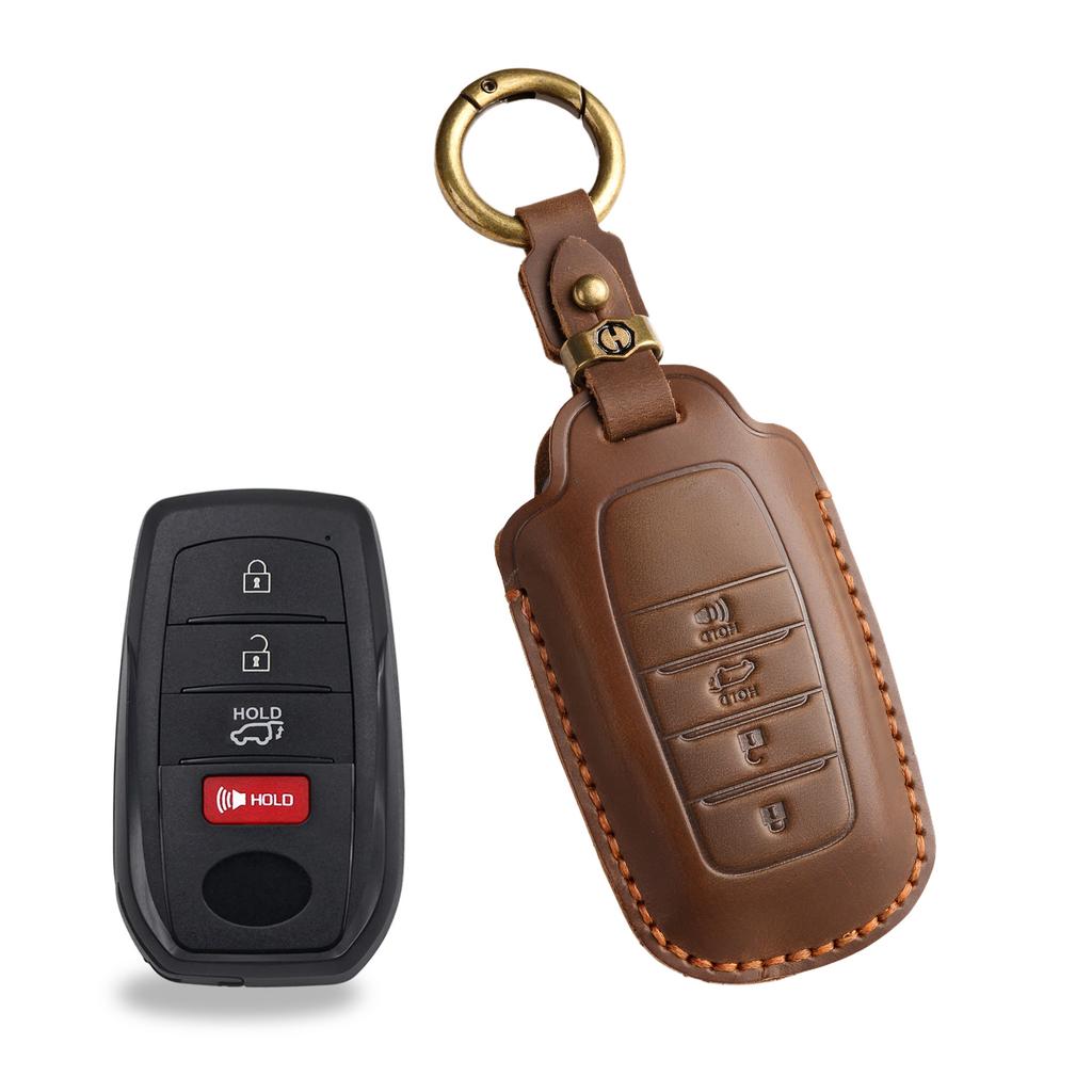 Vintage Key Cover For Toyota Gryvia Xena Key Bag Elfa Leather Protective Case Ring