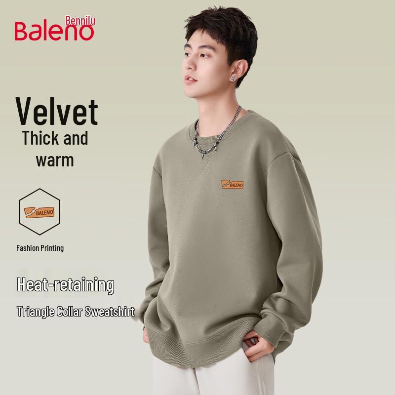 Baleno Herren American Retro Fleecegefüttertes Sweatshirt