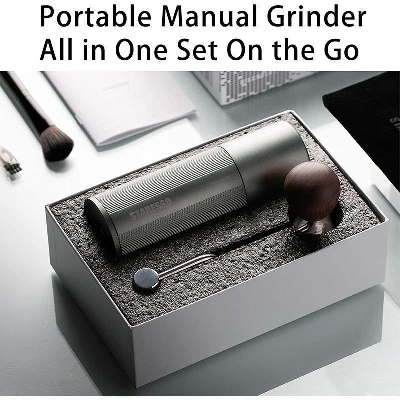 Staresso Manual Coffee Grinder,Stainless Steel Hand Coffee Bean,Maker Grinder for Drip Coffee,Espresso,French Press,Turkish Coffee D6