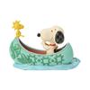 JIM SHORE Snoopy Woodstock In Canoe 6017869 &