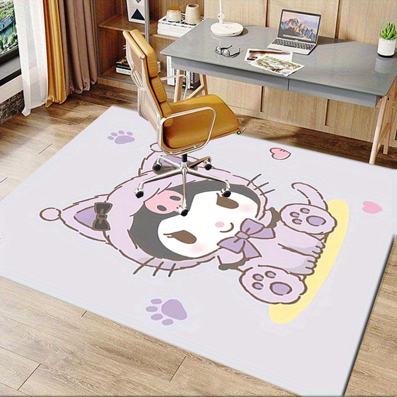 Office Rug Kawaii, Cat Anti-Slip Rug, Machine Washable for Living Room, Bedroom, Office, Multiple Sizes, Bedroom Mat, Decorative Mat, Durable Mat, Liv