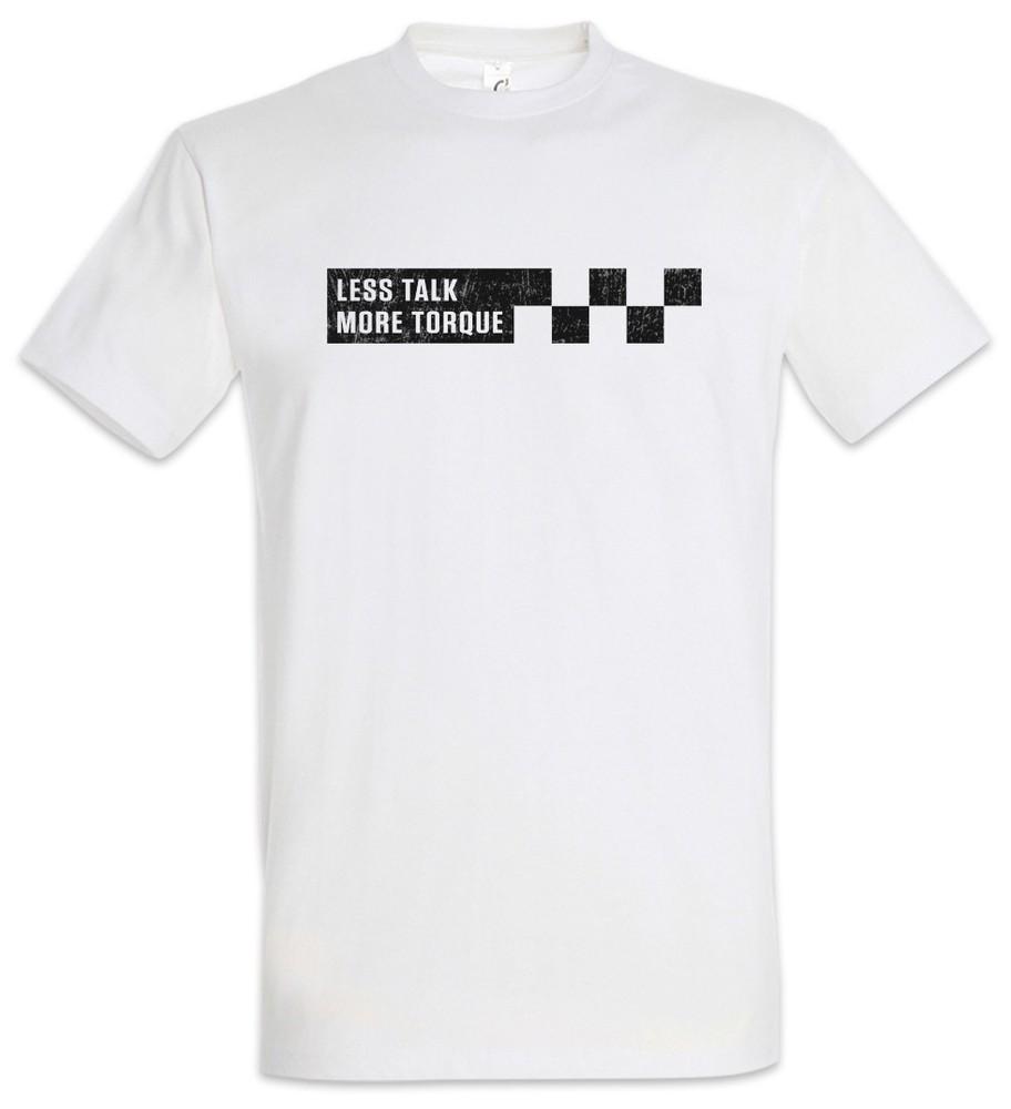 

Less Talk More Torque Mens T-Shirt Race Racing Car Driver Racer cyclist Love 4XL