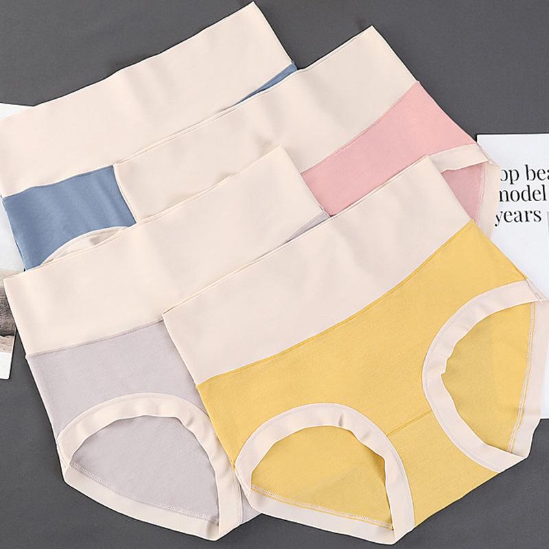 Modal High-Waisted Women's Panties - Pure Cotton, Breathable, Antibacterial, Seamless, Butt-Lifting, Soft, Comfortable, Plus Size.