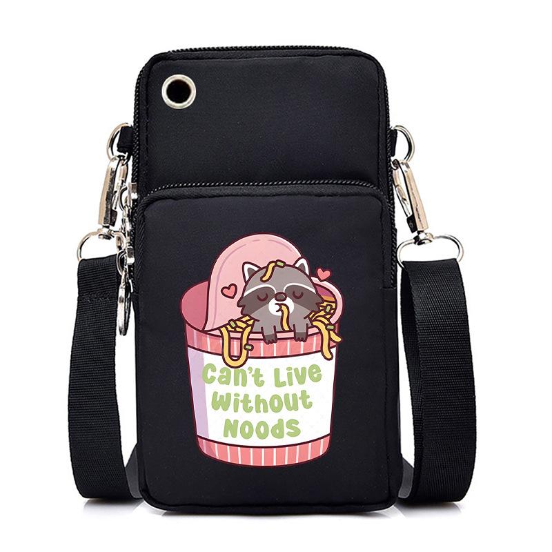 Casual mobile phone bag cute printing new messenger bag Korean version versatile small bag vertical change bag