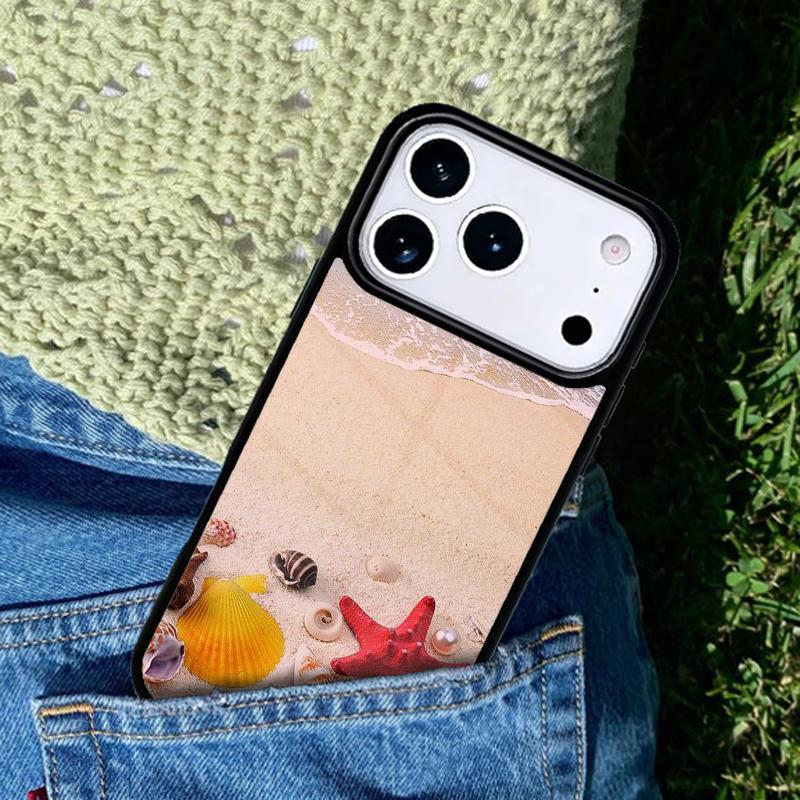 Seashells Sea Star Phone Case For iPhone 17 AIR 16 Pro Max 15 14 Pro 11 12 13 Shockproof Silicone Cover