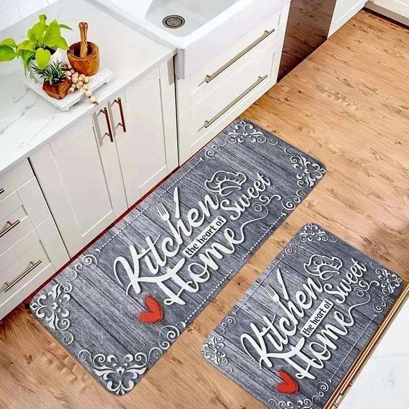 1PC Paw Print Pattern Kitchen Rug Non-Slip Door Mats Pop Design Bathroom Rug Bath Mat Carpet for Home Sink Laundry Decor