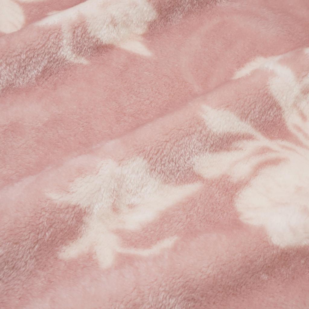 Francfranc WARMY Flower Blanket (Single, Pink, 2025 Model)
