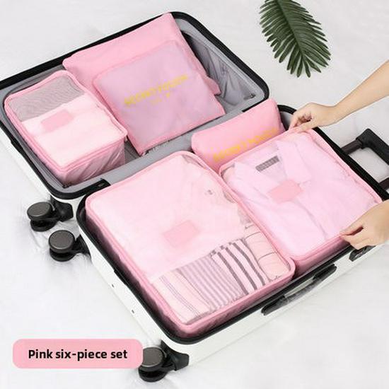 Six-Piece Travel Organizer Set for Clothes, Shoes & Suitcase – Multifunctional Storage for Business Trips