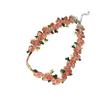 Luxurious Textile Craftsmanship Adjustable Collar Necklace Retro Embroidery Flower Pendant Neckchain Accessory