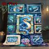 Ocean Serpent 2D Flat Pattern Flannel Blanket, High Quality All Seasons, Home Decor, Warmth and Comfort, Perfect for Christmas Gifts.