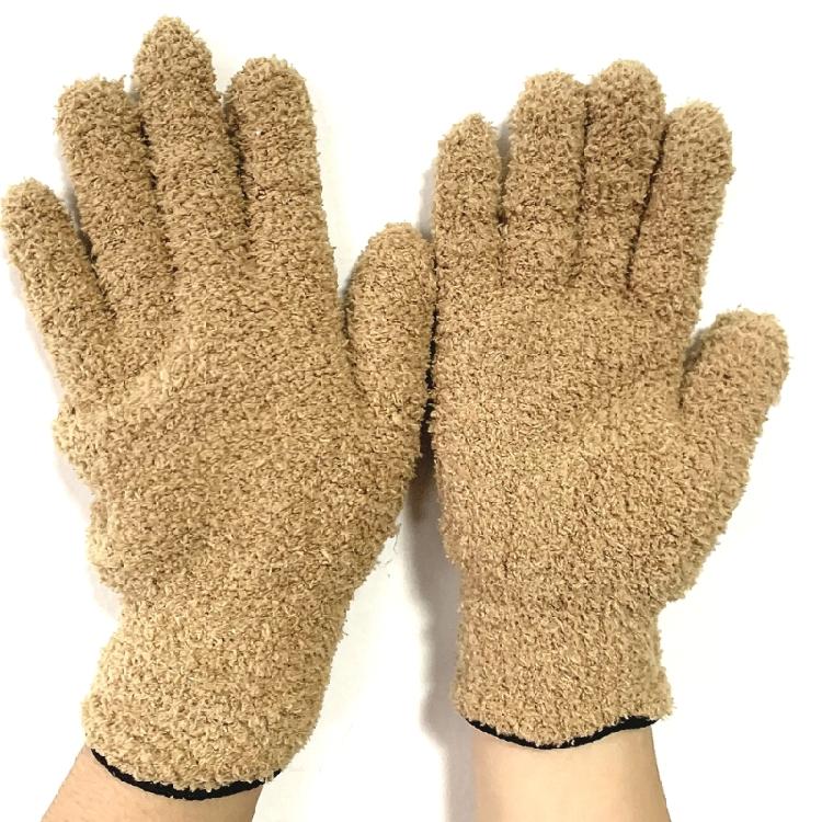 Multipurpose Dust Collection Gloves Soft Absorbent Corals Fleece For Home Cleaning Tasks Gentle On Furniture Surfaces