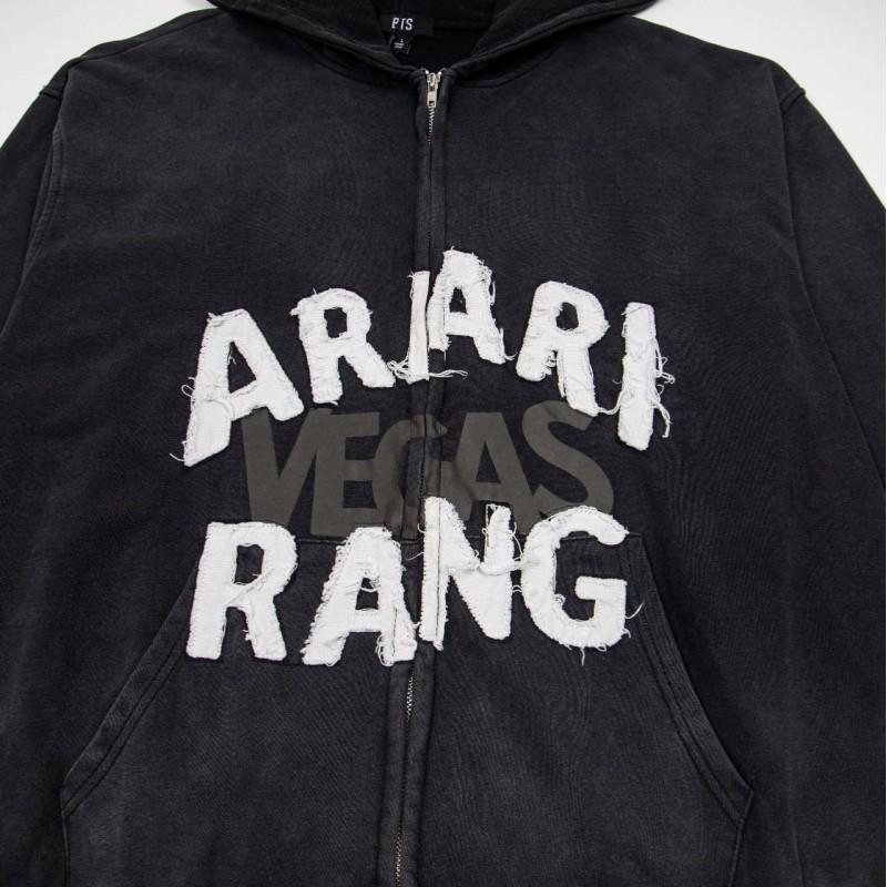 Unisex Streetwear Baumwoll-Hoodie Mit ARIRANG Stickerei Gewaschener Vintage-Stil Jugend Fans