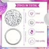Portable Disco Ball Pocket Mirrors 20pcs, 6.91cm Round with Sparkling Silvery Frames for Parties