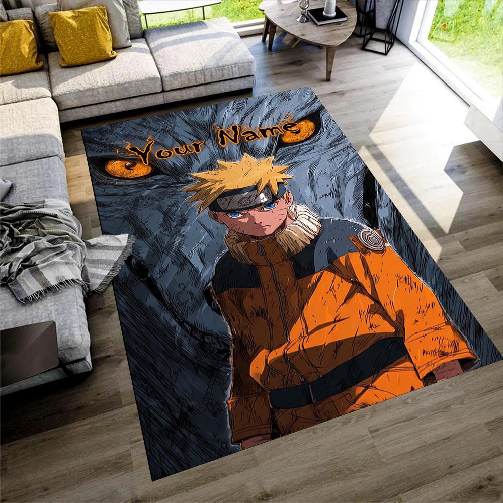 Naruto Character Customizable Name Area Rug Perfect for Living Rooms Kitchen Outdoor Game Room Anti-slip Rug Decorate Offices