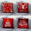Weihnachts-Themen-Kissenbezüge Auto Zubehör Büro Santa Claus Wohnzimmer Sofa Hause Kissenbezüge