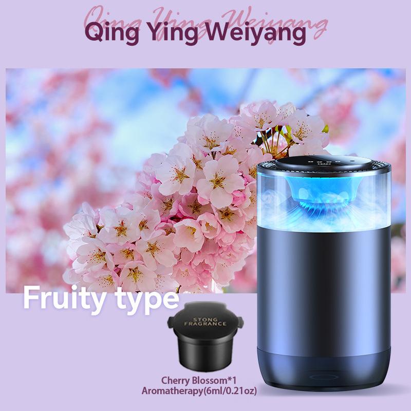 Smart Car Fragrance Diffuser Rechargeable Air Diffuser Auto Air Freshener Cloud Mist With RGB Light Car Interior Deodorizer