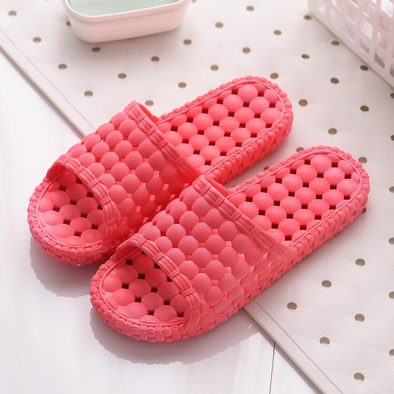 New bathroom leaking cool slippers women's summer couple indoor home home home non-slip stepping on shit feeling external wear men's summer