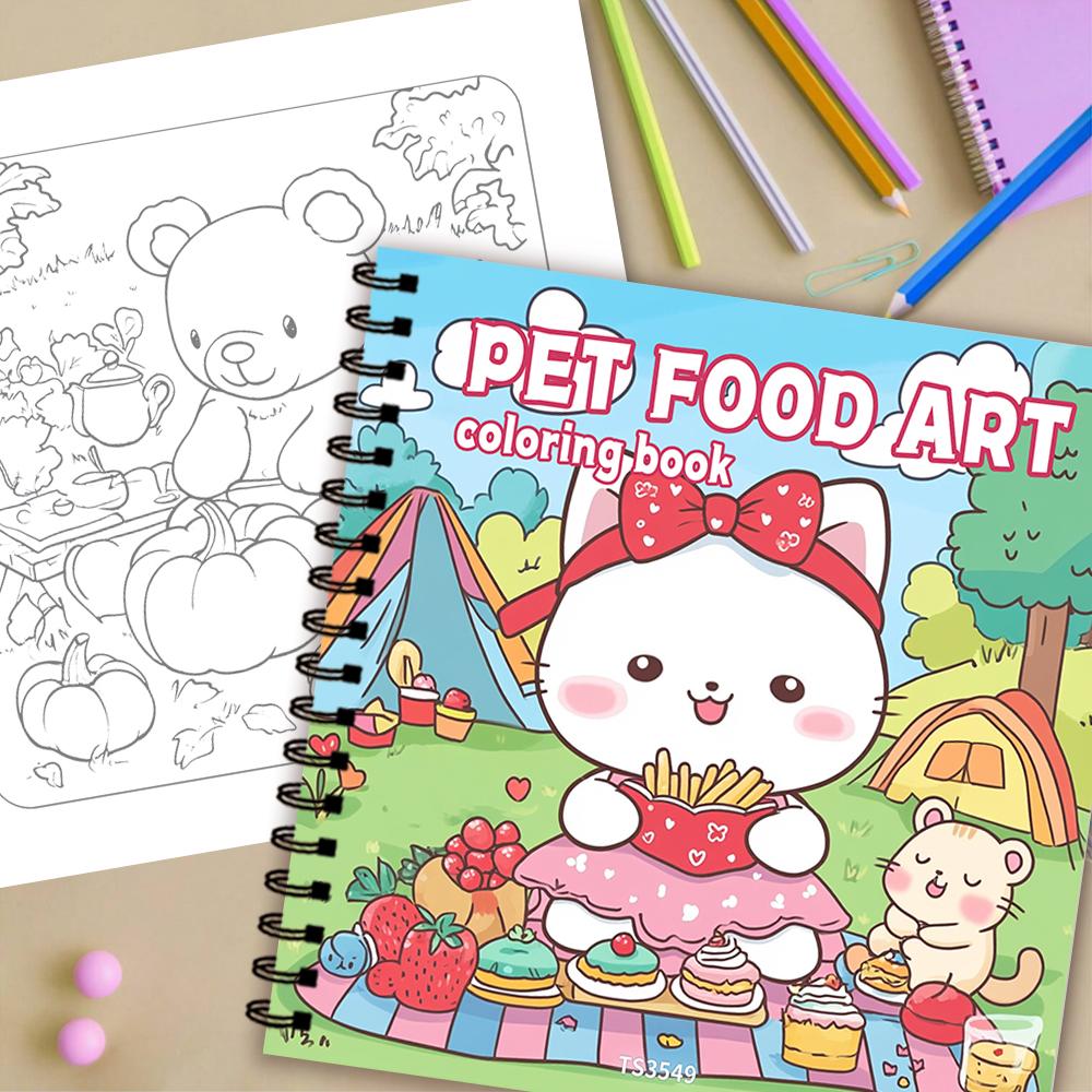 Cute Pet Coloring Book, Teen Coloring Book, Various Patterns, 100g Heavyweight Paper, Stress Relief, Birthday Gift