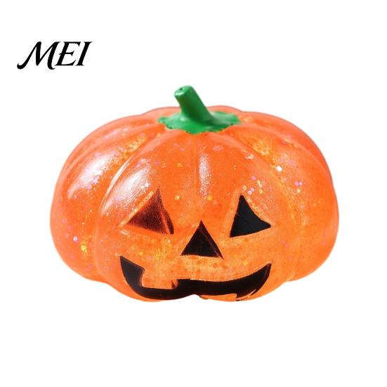 Halloween Stress Relief Balls Glitter Pumpkin Ball, Head Squeeze Toy for Anxiety Tools Relief, Creepy Fidget Party Favors Adults