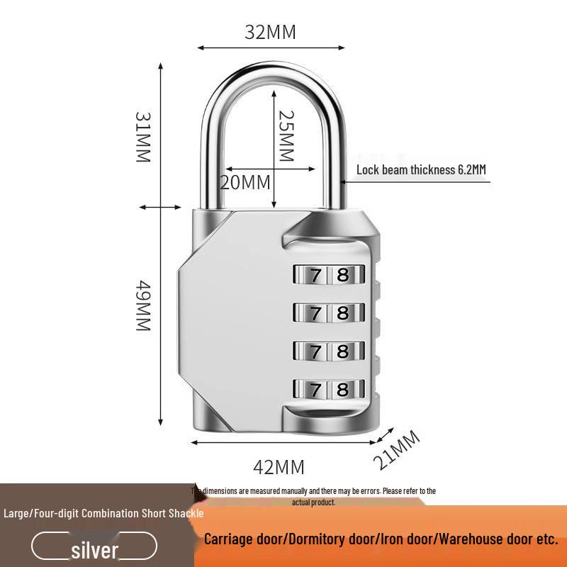 Waterproof Combination Padlock for Home, Outdoor, Suitcase, and Dormitory Lockers