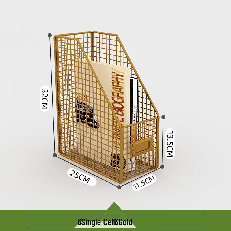 Sturdy Metal Desktop File Organizer and Bookshelf