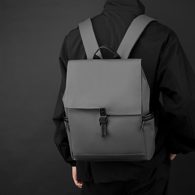 Schulranzen für Herren mit großem Fassungsvermögen, einfarbig, Business-Rucksack