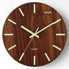 12" Luminous Silent Quartz Wall Clock - Creative Wooden Design for Living Room
