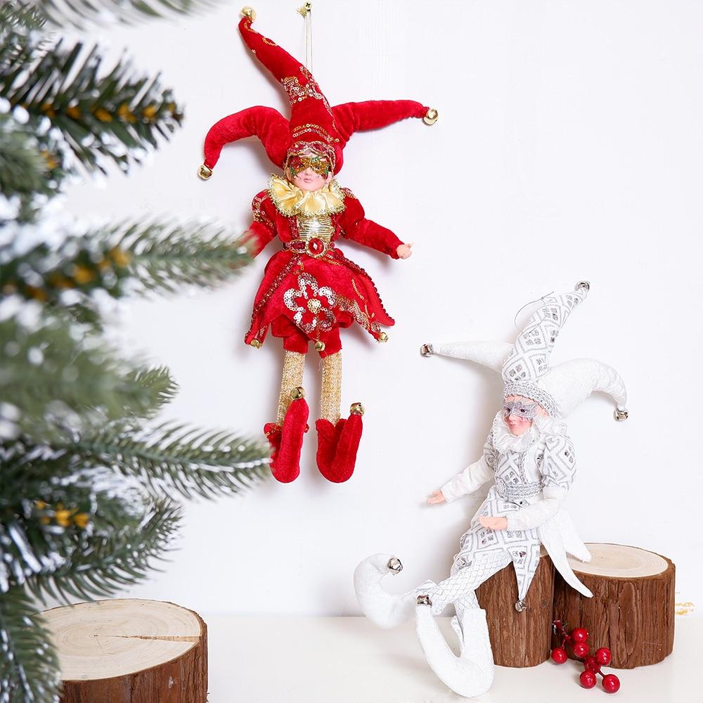 35cm Elf Boy Bebek Oyuncak Maskeli Noel Ağacı Kolye Süsleri Asılı Dekorasyon Ev Dekoru Yeni Yıl Hediyeleri