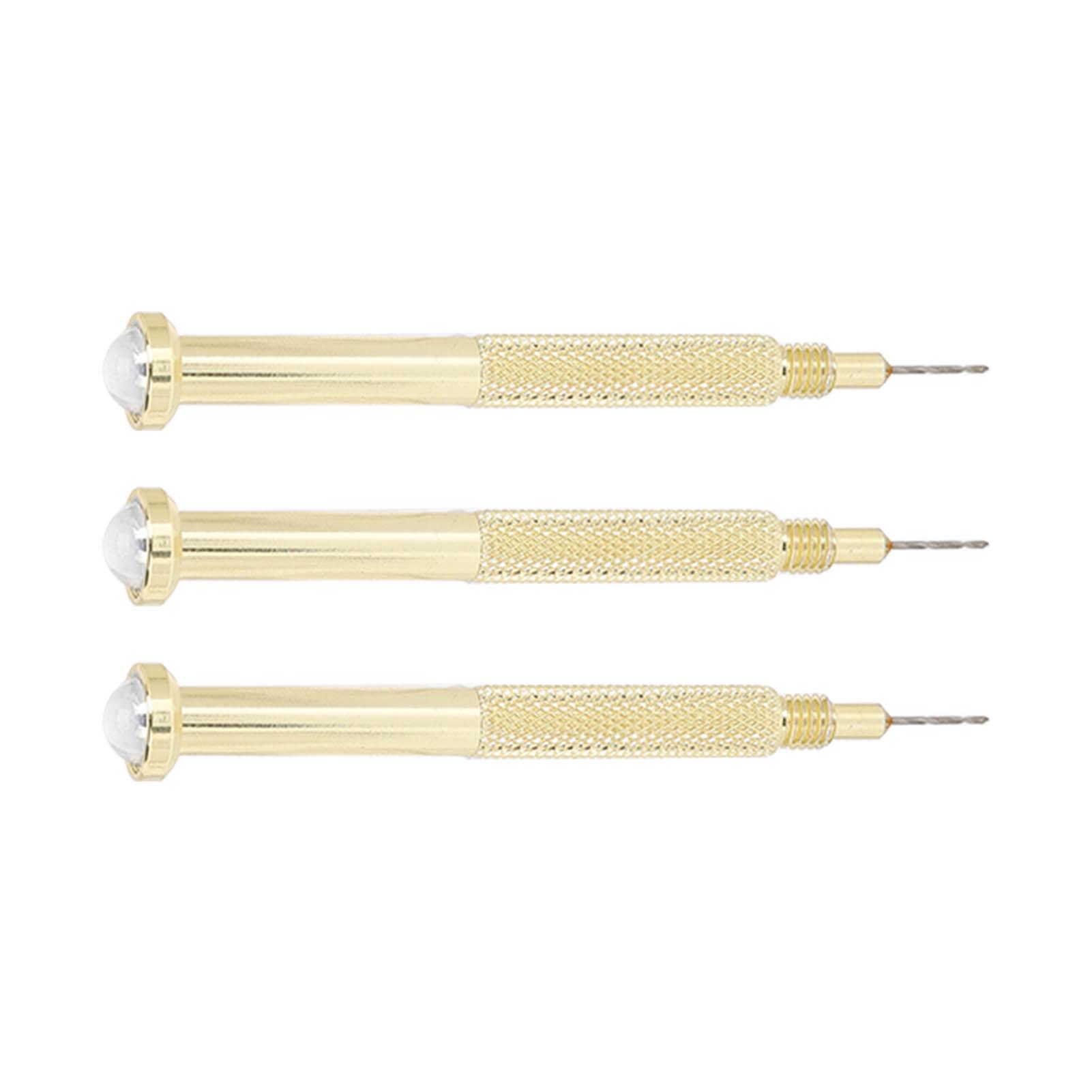 

3 шт. Инструмент для пирсинга ногтей, точный сверлильный сплав, ручной инструмент для пирсинга ногтей для типсов