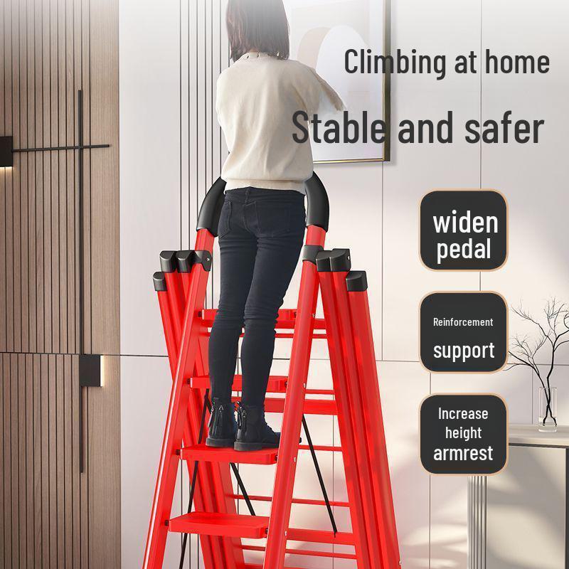 Multifunctional Folding Carbon Steel Ladder and Clothes Drying Rack