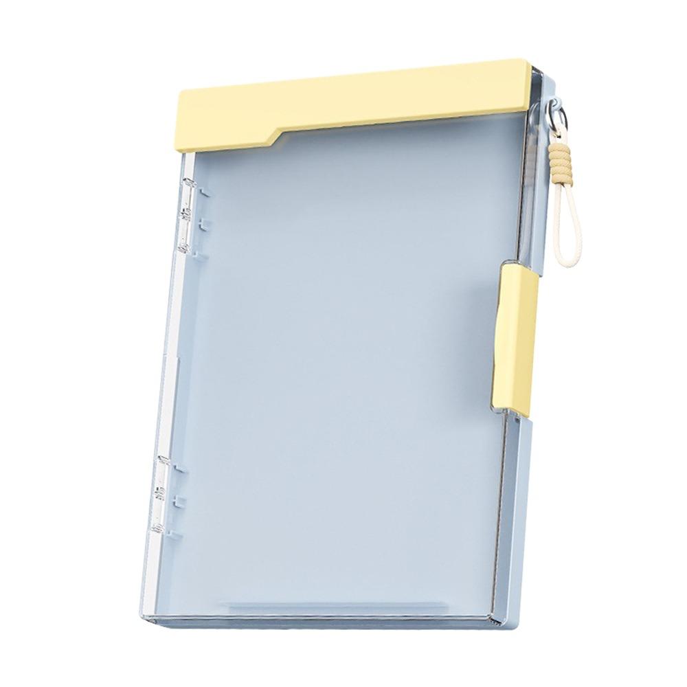 Transparent Document Storage Box Plastic Archive Box Certificate Organizer Office Stationery синий