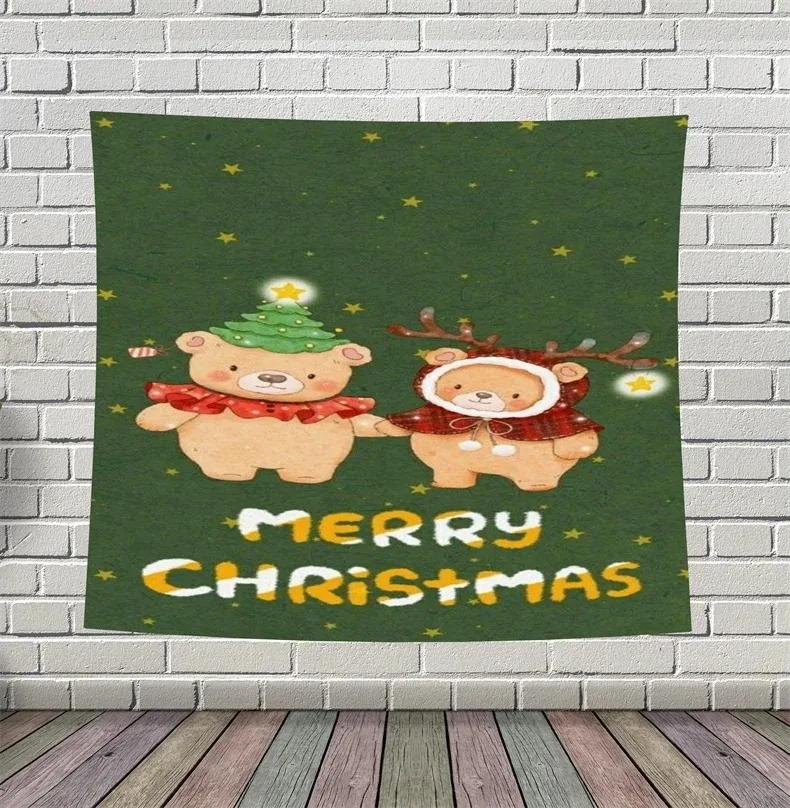 Christmas Theme Abstract Tapestry Living Room Sofa Home Decor Christmas Gift