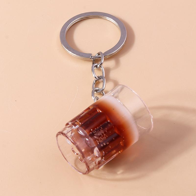 Cute Resin Simulated Sports Ball Keychain Football Rugby Key Ring Pendant for Women Girls Handbag Decor DIY Jewelry Gift