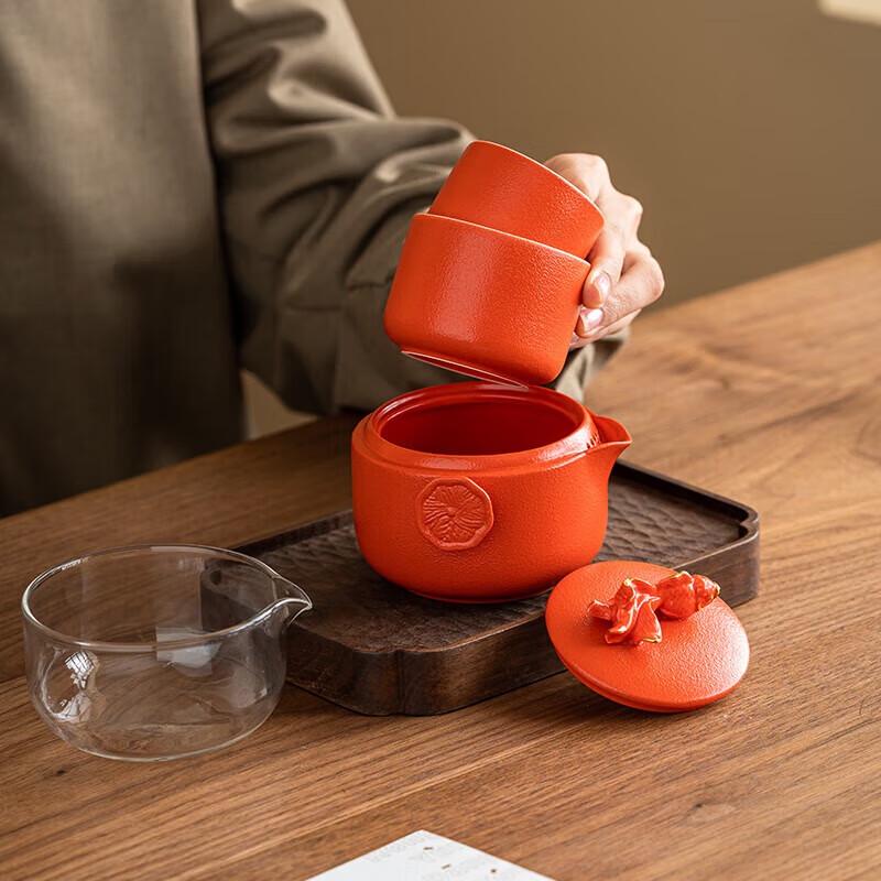 Chinese Style Good Fortune Tea Set Gift Box