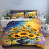 Sunflowers in mosaic vase. Bedding sets Duvet cover sets Duvet covers Pillowcases(1* Duvet Cover 2* Pillowcases without duvet insert)