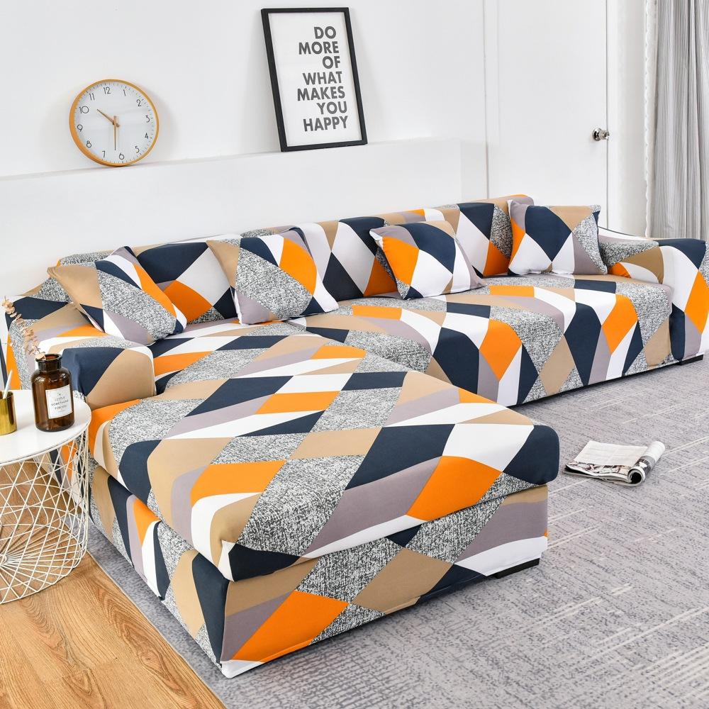 Four Seasons Printed Sofa Cover All Inclusive Elastic Sofa Dust Cover Single Double Three Or Four Anti Slip Tight Bag Seat Cushion