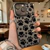 Black and White Paw Prints Hard Phone Case for Iphone 16 15 14 13 12 11 Pro Max Mini Shockproof Anti-Scratch Protective Cover