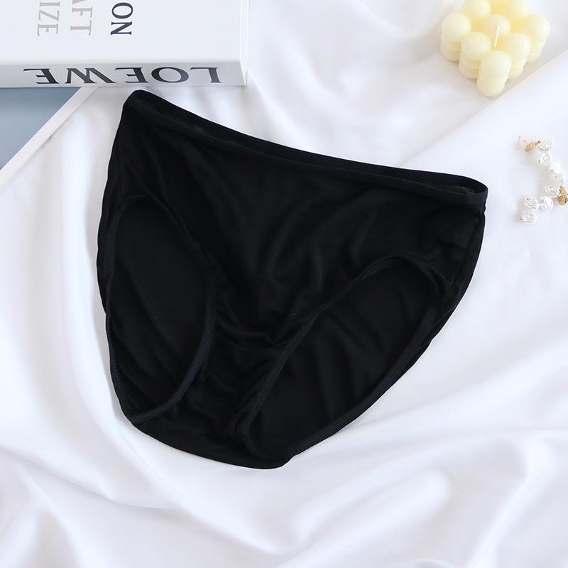 Tang Sang Silk Damen Übergröße Nahtlose Seidenunterwäsche - Atmungsaktiv, Mittelhoch, Hüfthebend, Einfarbig