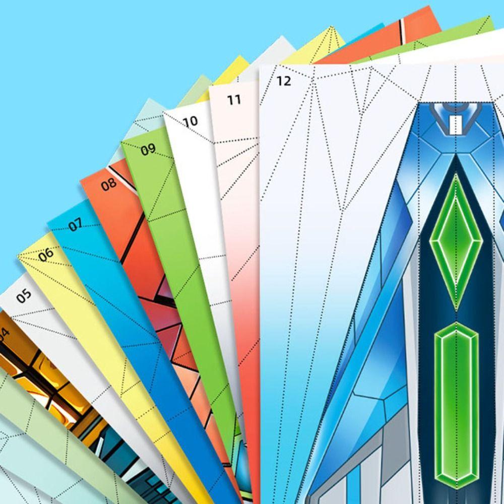 Art Learning Airplane Origami Set Paper Versatile Paper Aircraft Toy  Kids Toddlers Children