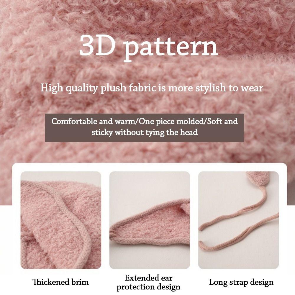 Thickened Bonnet Caps Teddy Fleece Beanies Cap Fashion Lei Feng Hat  Women