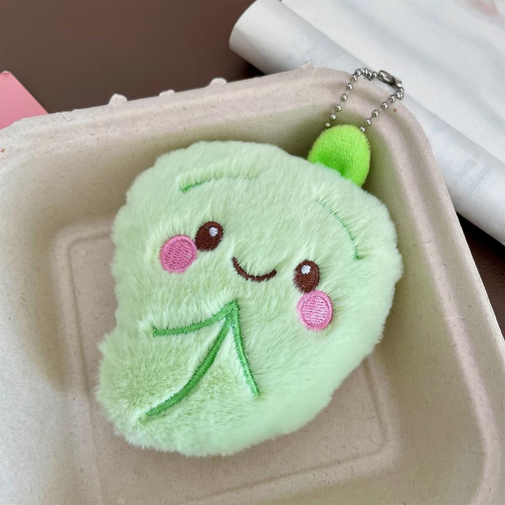 Leaf Bag Pendant Bag Charm Leafing Keyring Plush Texture Key Accessory Suitable for Fashion Ladies and Girls Present