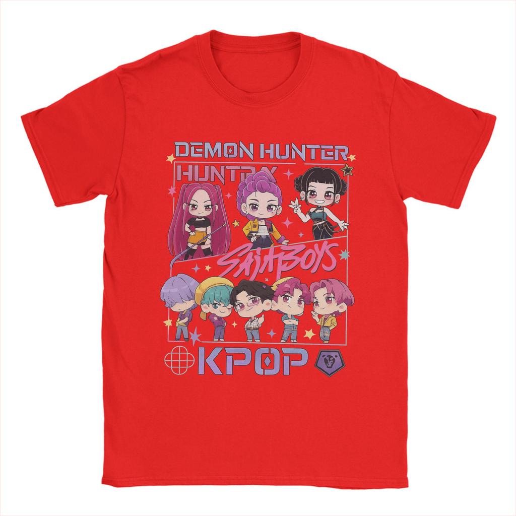 Saja Boys And Huntrix Girls Rumi Zoey Mira Kpop Demon Hunters T Shirt Summer Hip Hop T Shirts Men Cotton O Neck Oversize Clothes