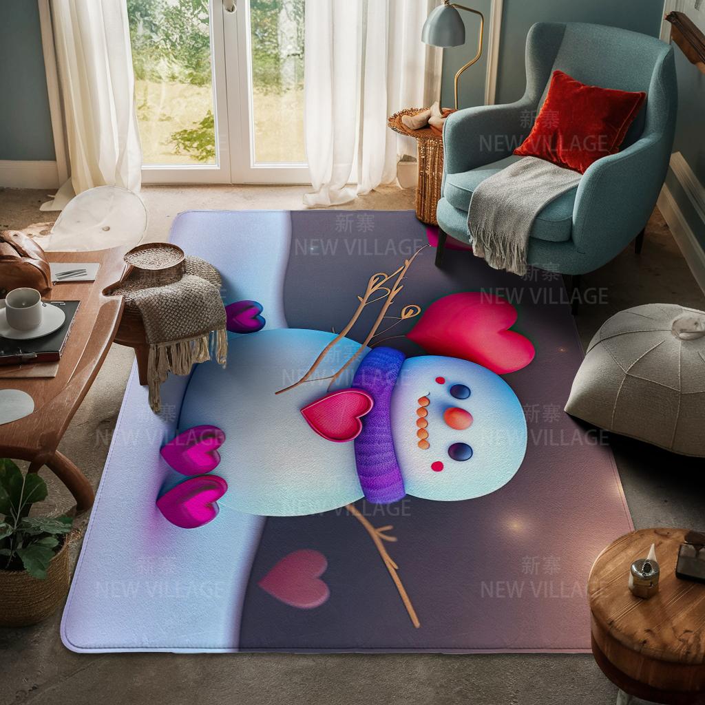 House Entrance Carpet Home Door Mat Living Room Bath Foot Bathroom Non-slip Water Absorption Rugs Bath Merry Christmas Winter