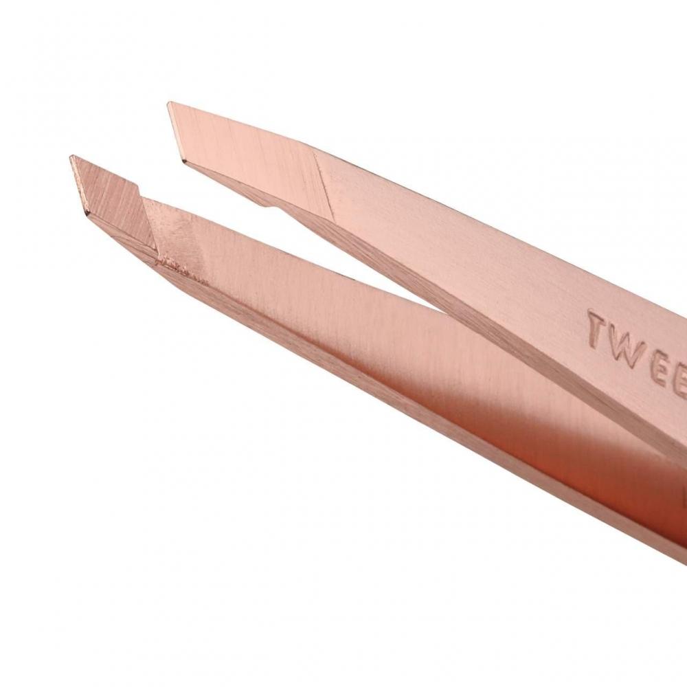 Tweezerman Edelstahl Schrägpinzette 8,97 Unzen Roségold