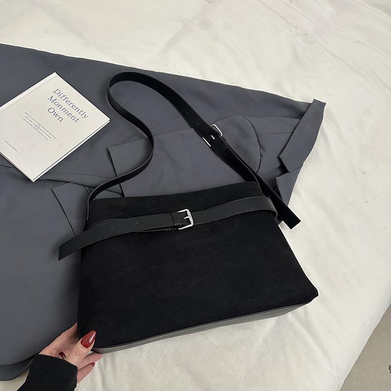 Lenny wiatr retro matowy zamsz zima nowa torba na ramię prosta torba tote duża pojemność torba do pracy