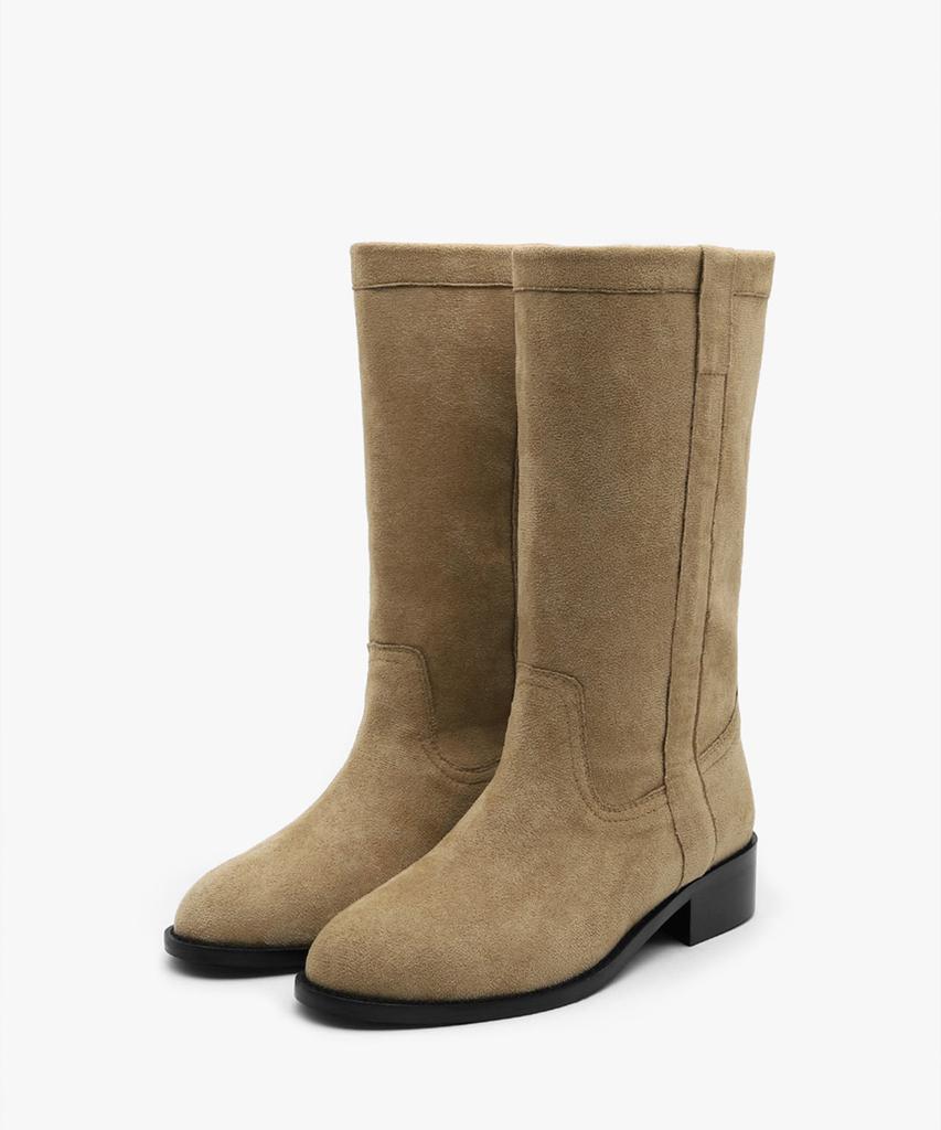 Sappun Levas Round Mid-Calf Boots (3.5Cm)
