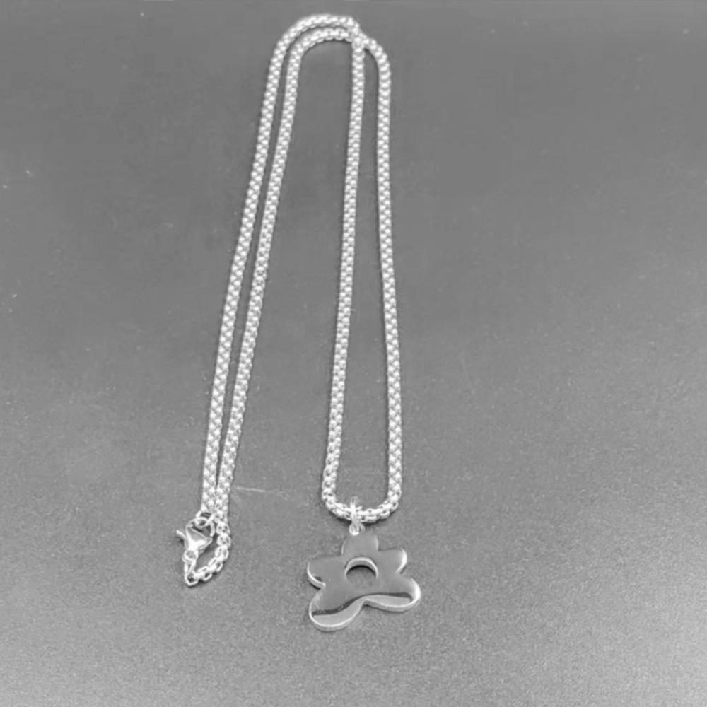 Persönlichkeits Blume Anhänger Halskette Edelstahl Choker Kette Halskette Rapper Fan Geschenk
