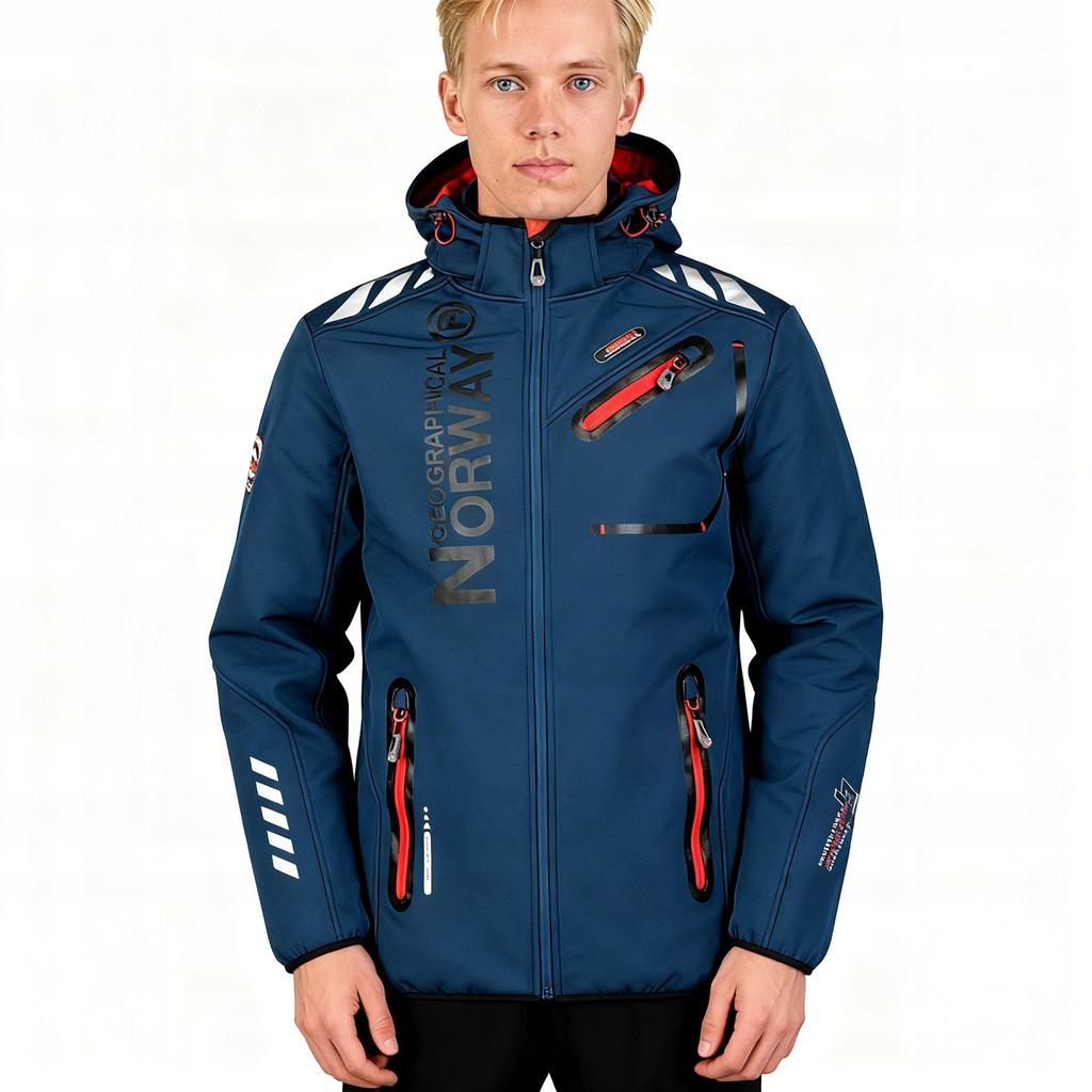 Kurtka softshell męska Geographical Norway Softshell ROYAUTE DB NAVY RED MEN 068 (WY2001H/GN/Navy / Red)