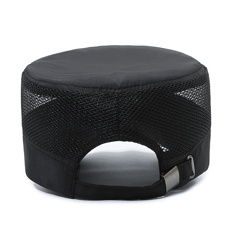 Men's Hat, Summer Breathable Mesh Hat, Outdoor Sports Flat Top Hat, Middle-aged and Elderly Quick Drying Duckbill Hat, Windproof and Sunshade Hat